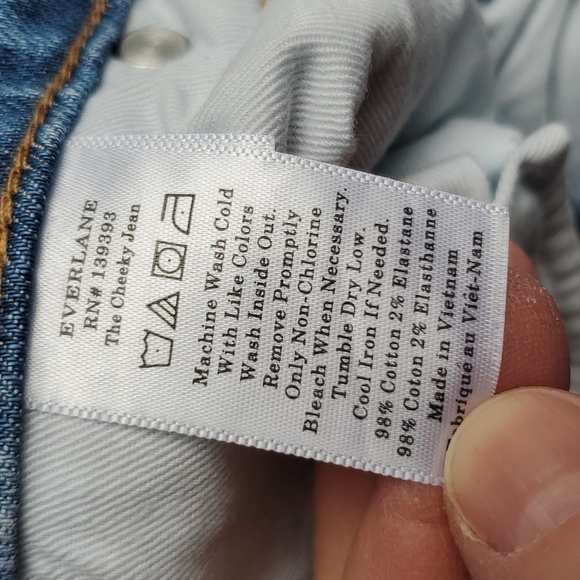 Everlane The Cheeky Jean Light Wash Jeans High Rise Size 28 Regular - Picture 5 of 9
